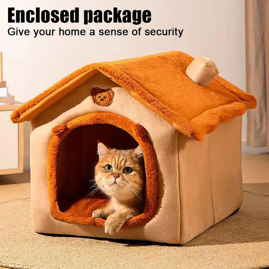 Cute Comfortable Winter Pet Nest , New Thickened Pet Warm House.