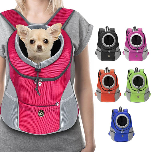Pet & Dog Bag For Outdoor Carrying, Bag Pet Carrying Supplies Double Shoulder Portable Outdoor Pet Bag for Dogs Travel Breathable