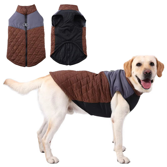 Winter Waterproof Dog Coat – Reflective Jacket for Large Dogs.