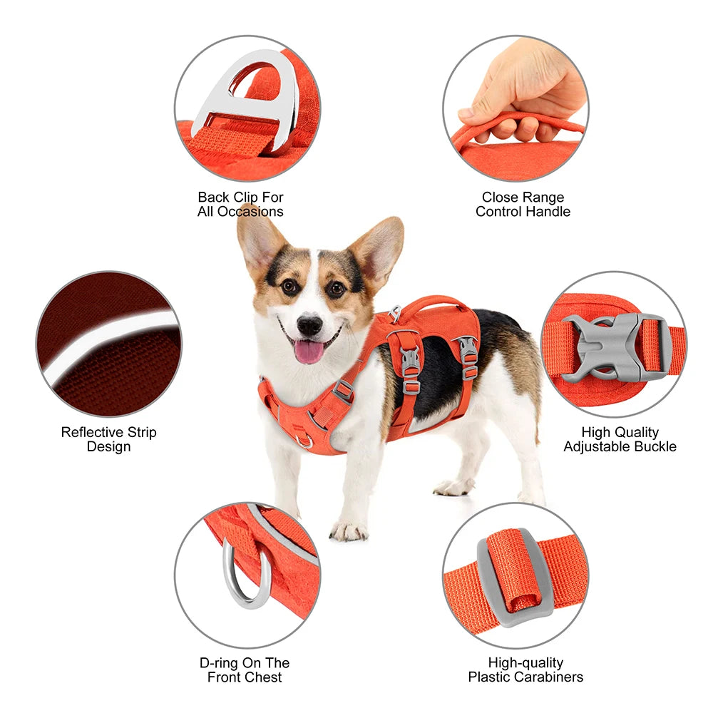 Escape-Proof Reflective Dog Harness – Adjustable Vest with Handle