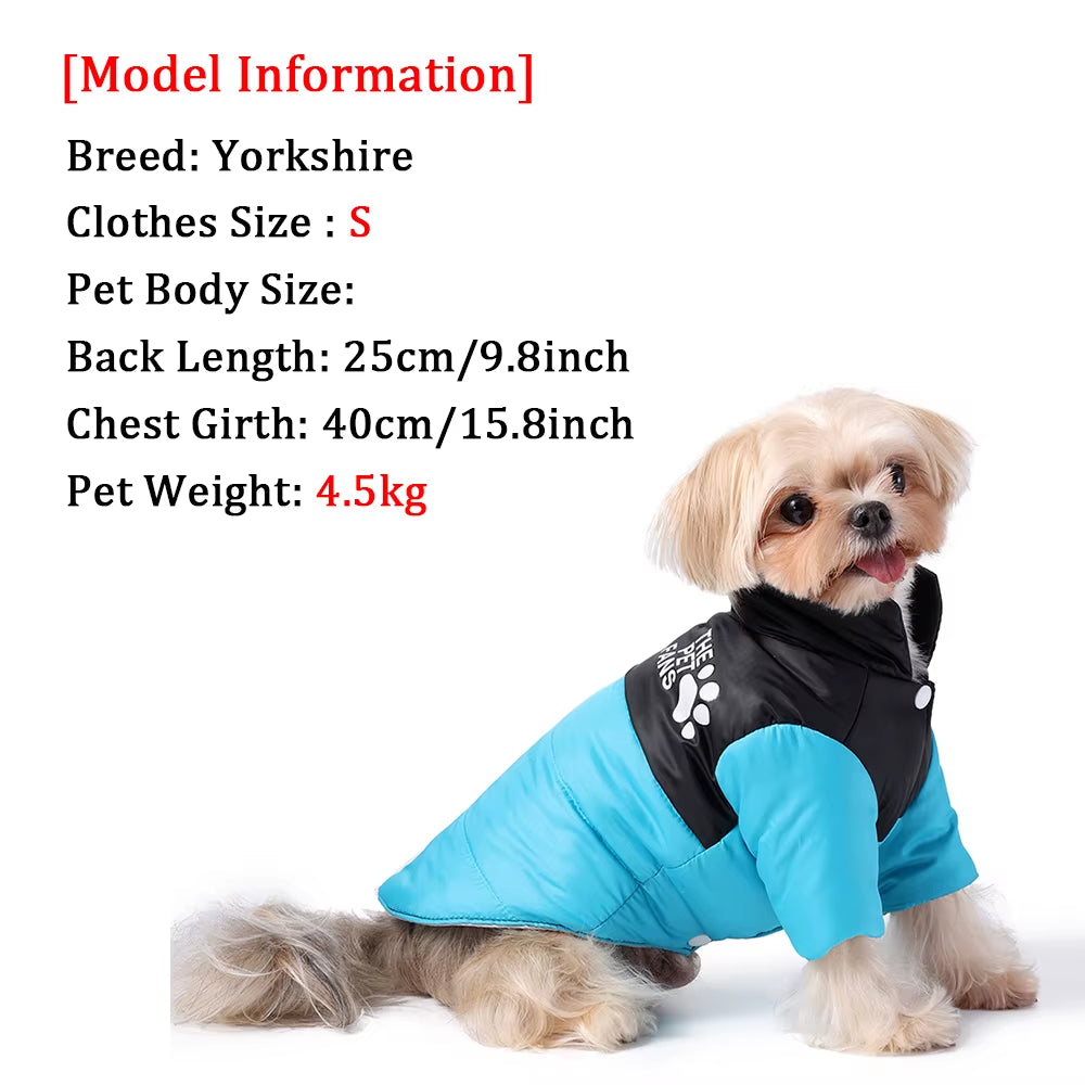 Reversible Winter Dog Jacket – Warm Windproof Coat for Small & Medium Dogs