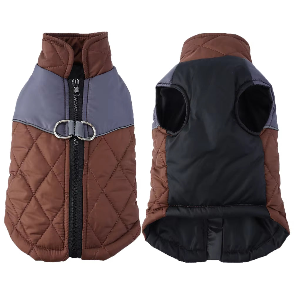 Winter Waterproof Dog Coat – Reflective Jacket for Large Dogs.