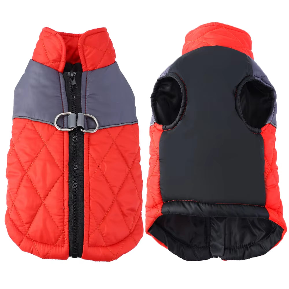 Winter Waterproof Dog Coat – Reflective Jacket for Large Dogs.