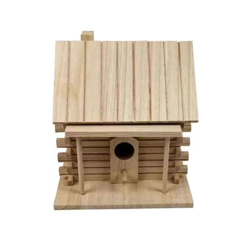 Wooden Hanging Birdhouse & Nest