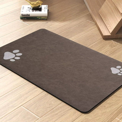 Quick-Dry Pet Feeding Mat – Waterproof Placemat with Non-Slip Backing.