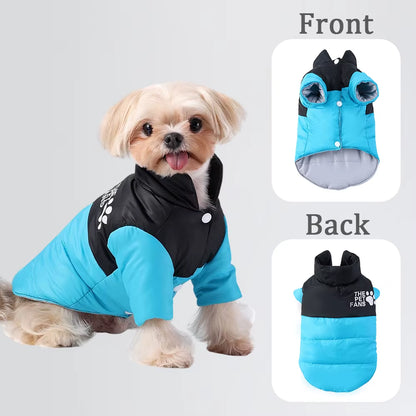 Reversible Winter Dog Jacket – Warm Windproof Coat for Small & Medium Dogs