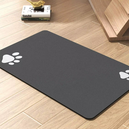 Quick-Dry Pet Feeding Mat – Waterproof Placemat with Non-Slip Backing.