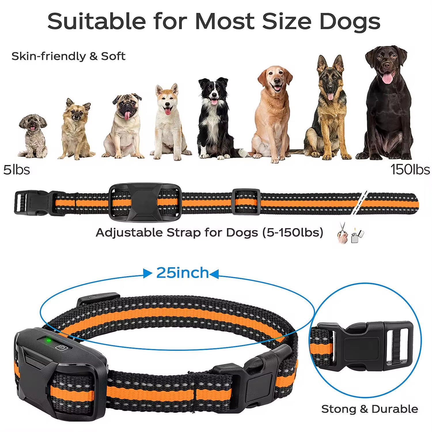 3300Ft Dog Training Collar – Remote Control with Shock & Vibration