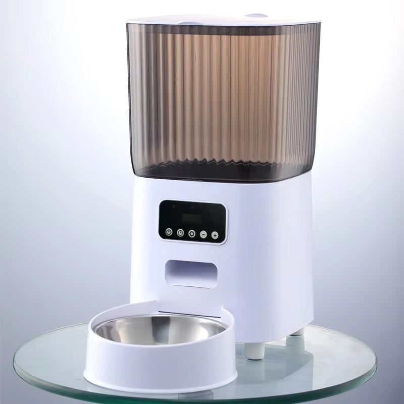 5L Pet Feeder with Camera Automatic Cat Feeder Smart Dog Food Dispenser  Stainless Steel  Bowl