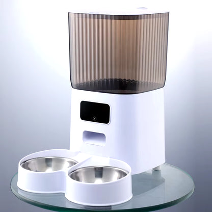 5L Pet Feeder with Camera Automatic Cat Feeder Smart Dog Food Dispenser  Stainless Steel  Bowl
