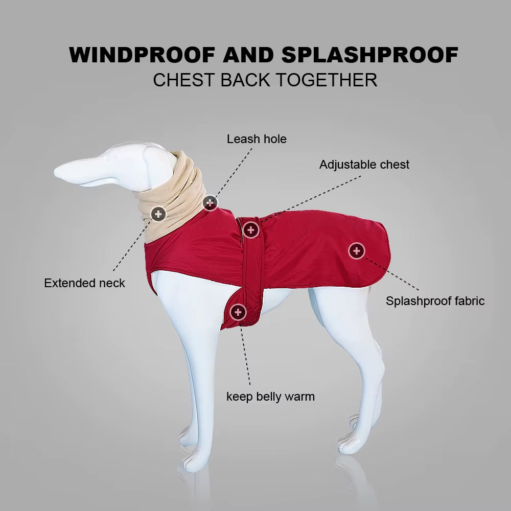 Super Warm Dog Jacket – Waterproof Coat for Medium & Large Breeds,