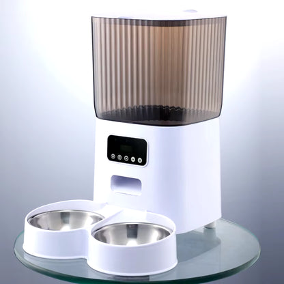 5L Pet Feeder with Camera Automatic Cat Feeder Smart Dog Food Dispenser  Stainless Steel  Bowl