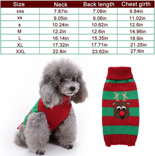 Dog Sweater Turtleneck Knitted,Dog Clothes for Small Medium Dog,Cute Dog Sweaters for Fall Winter，Warm and Soft Dog Sweater