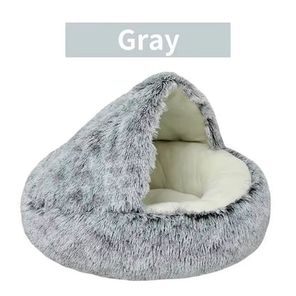 Pet Bed round Fluffy Soft Cat Bed , Warm Cat  Sleeping Cave.