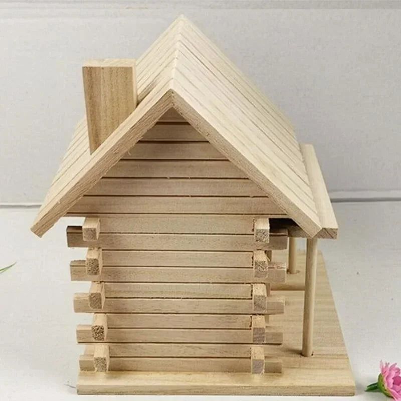 Wooden Hanging Birdhouse & Nest