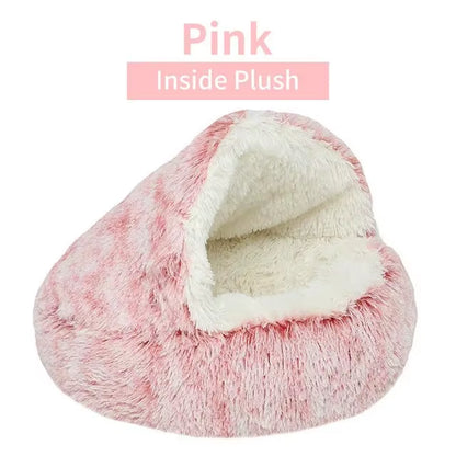 Pet Bed round Fluffy Soft Cat Bed , Warm Cat  Sleeping Cave.