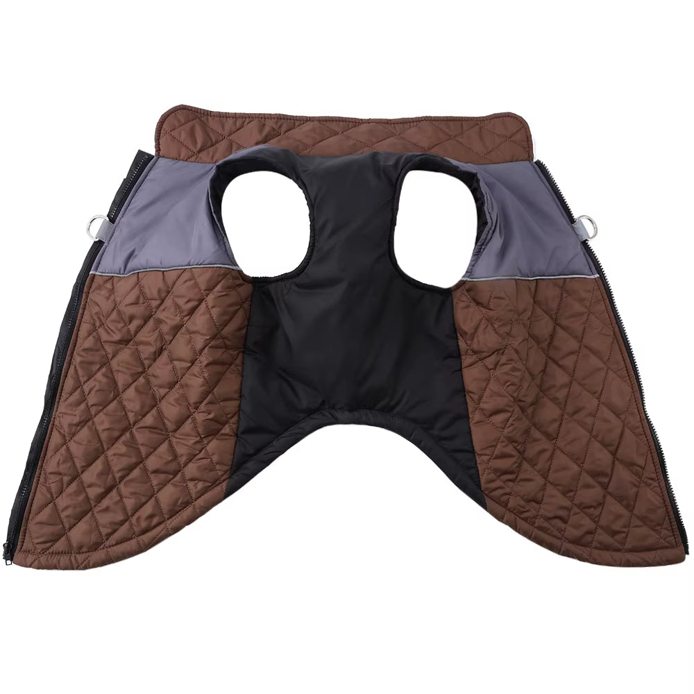 Winter Waterproof Dog Coat – Reflective Jacket for Large Dogs.