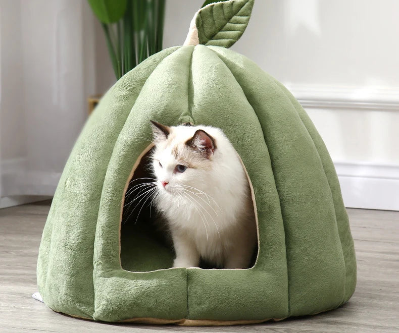Enclosed Cat Nest Winter Warm Cat Bed