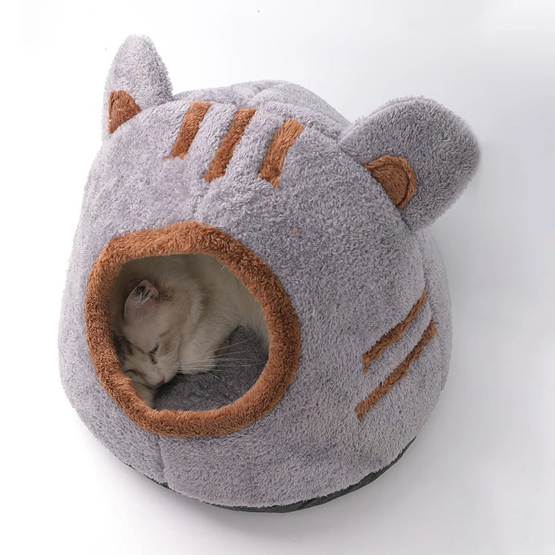 Soft Cat Houses Winter Deep Sleep Comfort Cat Bed