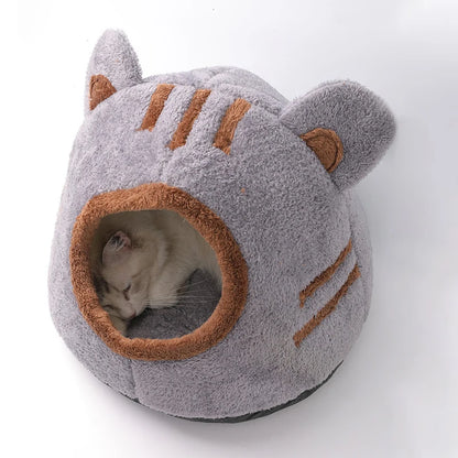 Soft Cat Houses Winter Deep Sleep Comfort Cat Bed
