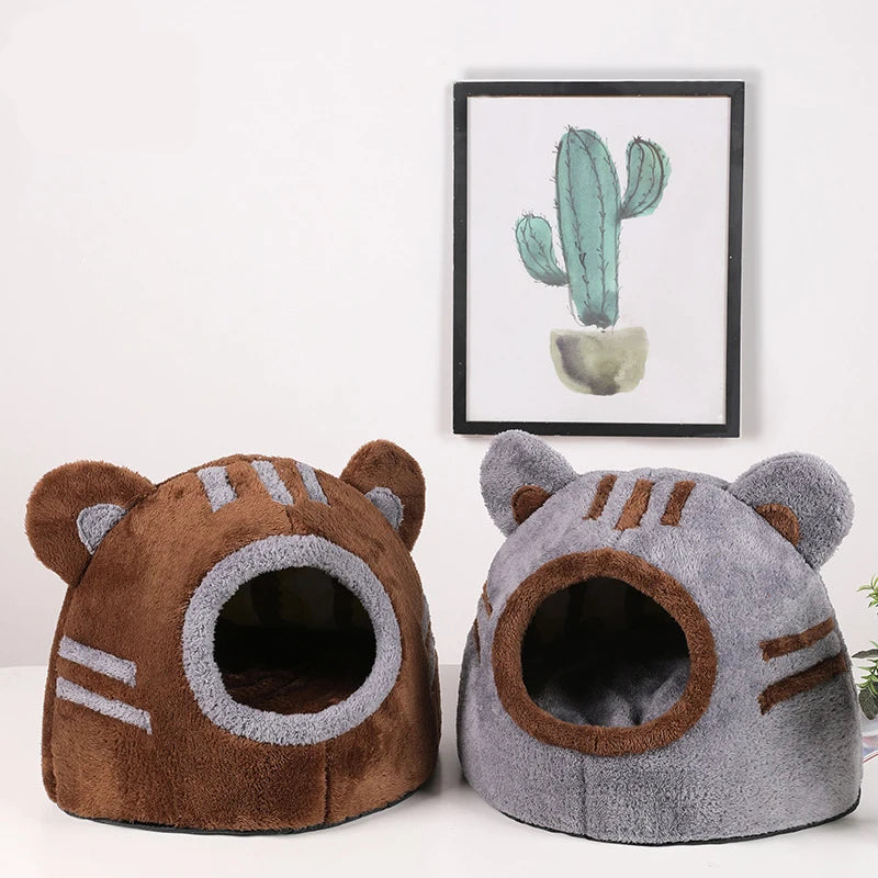 Soft Cat Houses Winter Deep Sleep Comfort Cat Bed
