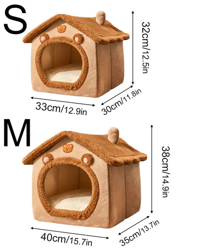 Foldable Pet House Removable Washable Cat House
