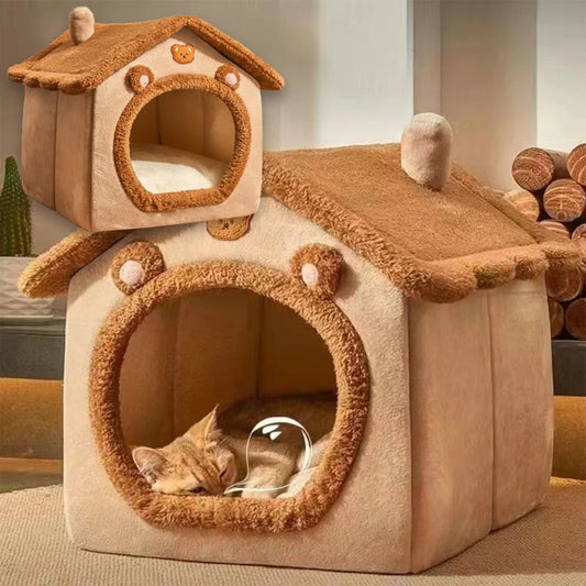 Foldable Pet House Removable Washable Cat House
