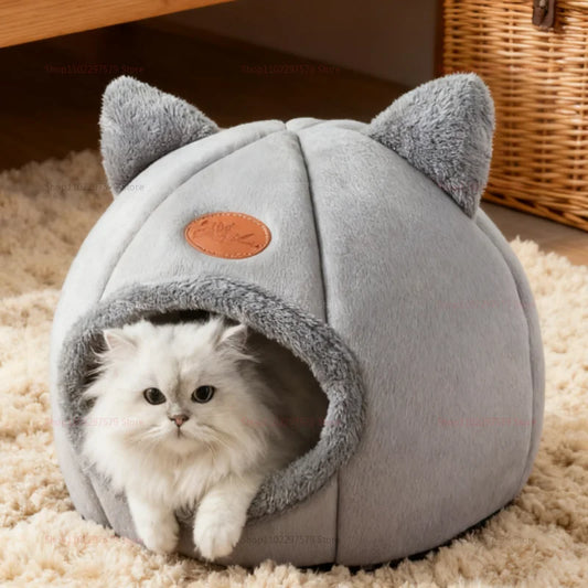 Winter Warm Cat Nest Semi-Enclosed Design Windproof
