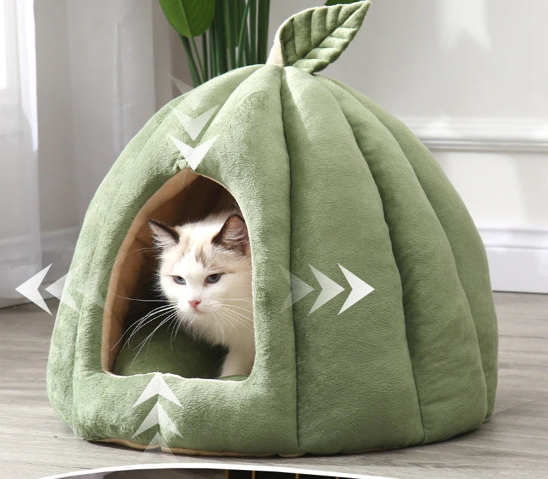 Enclosed Cat Nest Winter Warm Cat Bed