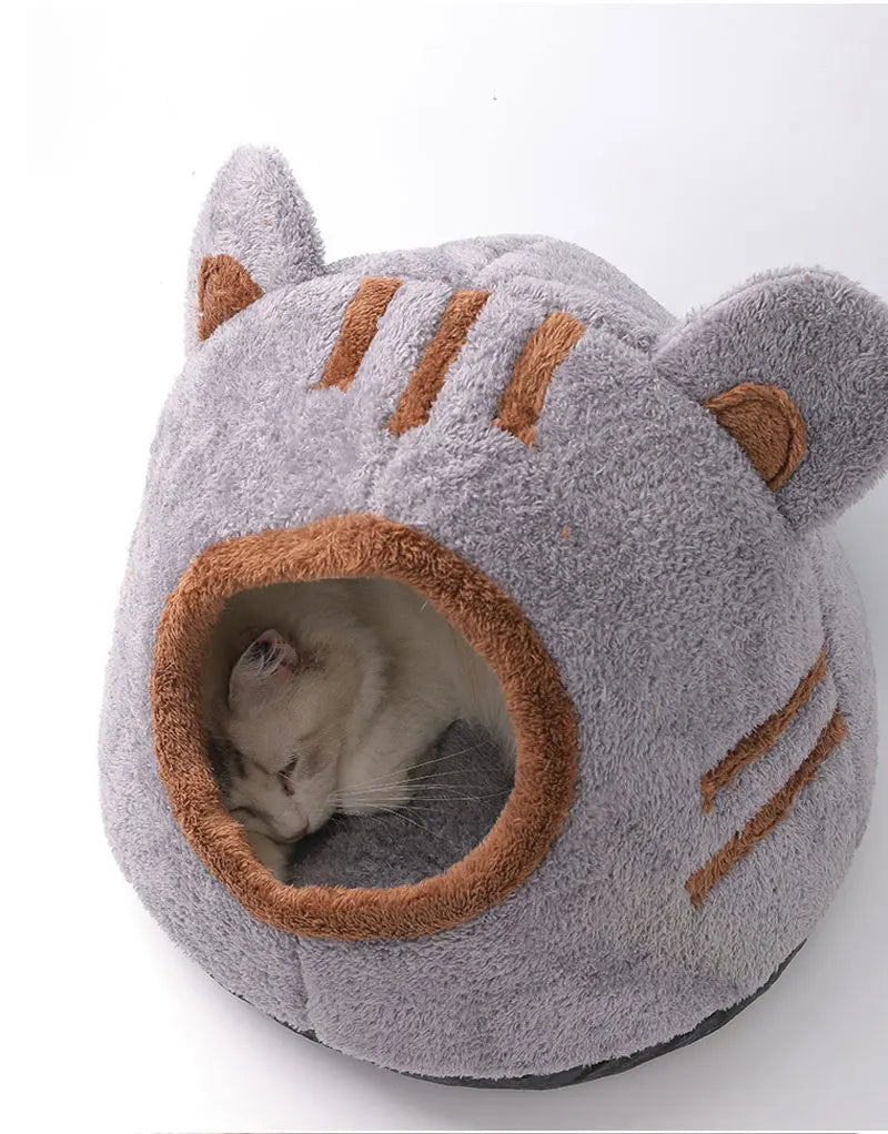 Soft Cat Houses Winter Deep Sleep Comfort Cat Bed