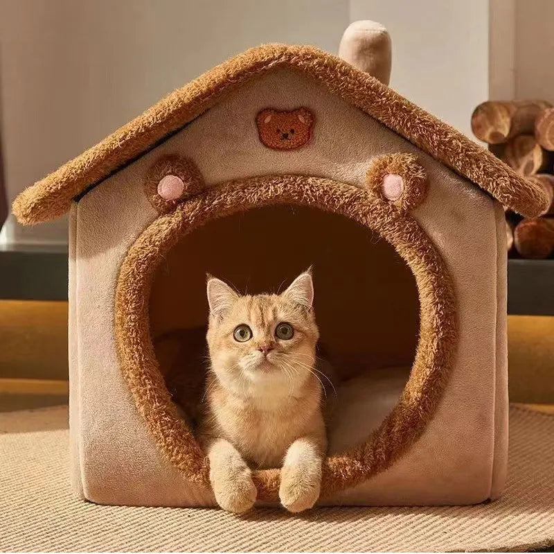 Foldable Pet House Removable Washable Cat House