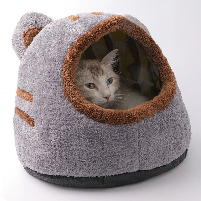 Soft Cat Houses Winter Deep Sleep Comfort Cat Bed