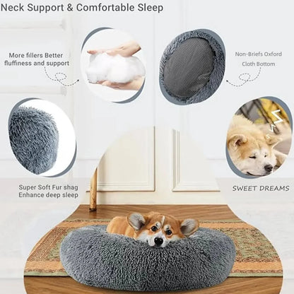 Round Pet Bed for Large Dog Bed Super Soft winter