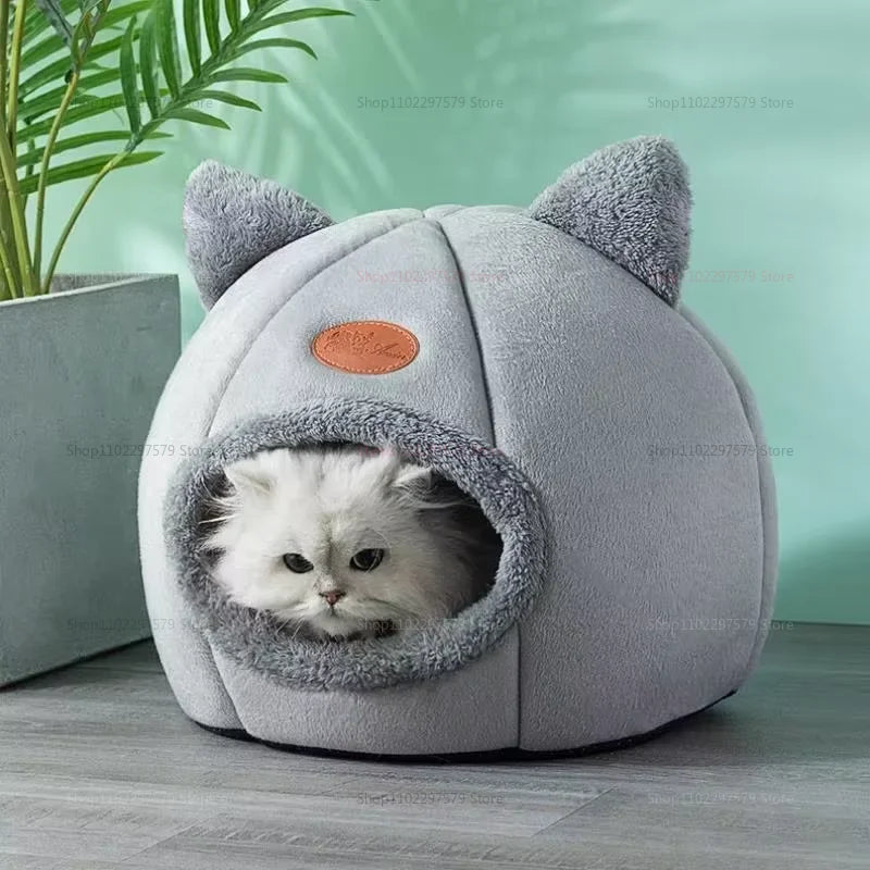 Winter Warm Cat Nest Semi-Enclosed Design Windproof