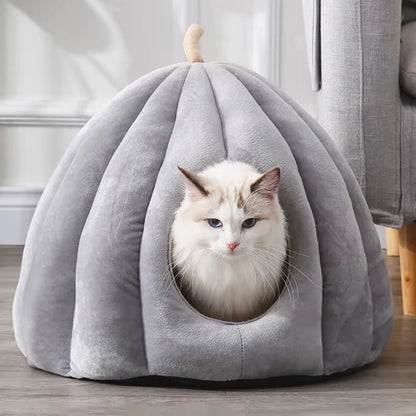 Enclosed Cat Nest Winter Warm Cat Bed