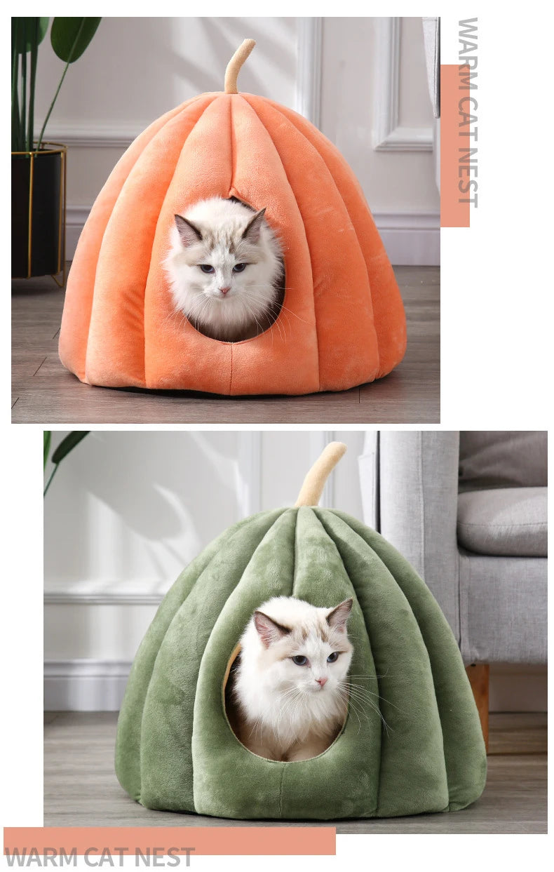 Enclosed Cat Nest Winter Warm Cat Bed