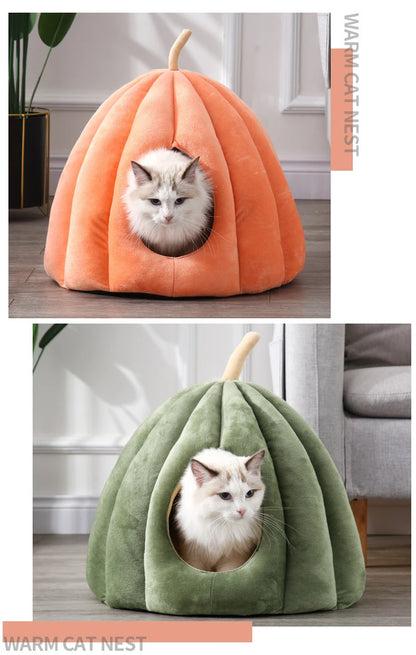 Enclosed Cat Nest Winter Warm Cat Bed