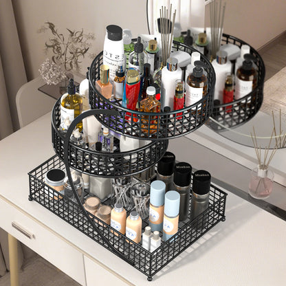 1-Piece 3-Tier Round Metal Storage Rack