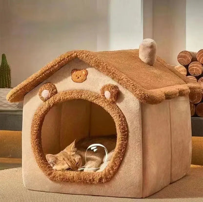 Foldable Pet House Removable Washable Cat House