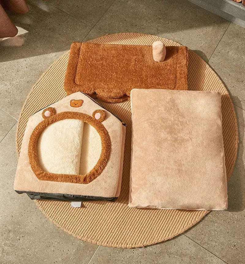 Foldable Pet House Removable Washable Cat House