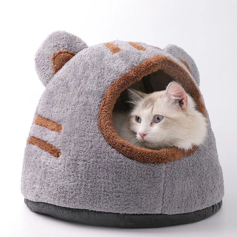 Soft Cat Houses Winter Deep Sleep Comfort Cat Bed