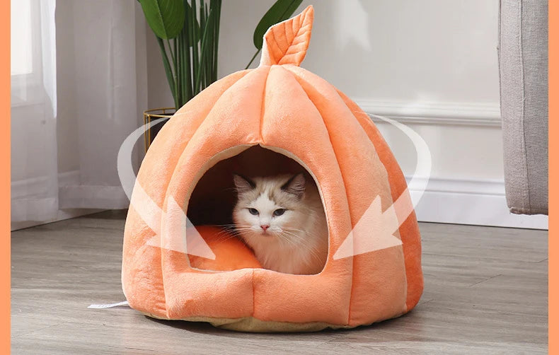 Enclosed Cat Nest Winter Warm Cat Bed