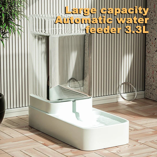 Automatic Cat Feeder & Water Dispenser with Gravity Food Storage Container for Cats and Dogs