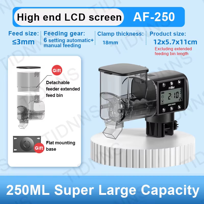 Jebao Adjustable Smart Automatic Feed Feeder with LCD Indicates Timer Automatic Fish Tank Auto Feeder Aquarium Accessories