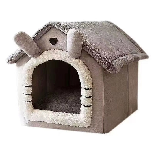 Foldable Pet House Removable Washable Cat House Puppy Cave Sofa Pet Bed House for Extra Small Dogs and Small and Medium Cats