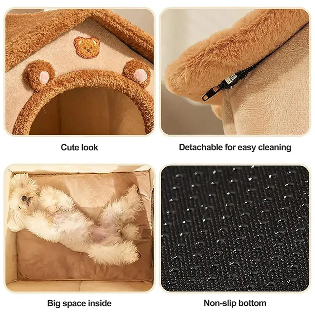 Cute Comfortable Winter Pet Nest , New Thickened Pet Warm House.