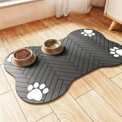 Diatom Mud Pet Feeding Mat – Absorbent, Non-Slip Dining & Sleeping Pad.