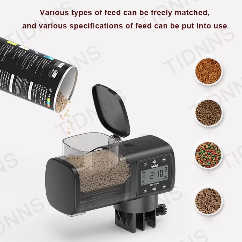 Jebao Adjustable Smart Automatic Feed Feeder with LCD Indicates Timer Automatic Fish Tank Auto Feeder Aquarium Accessories