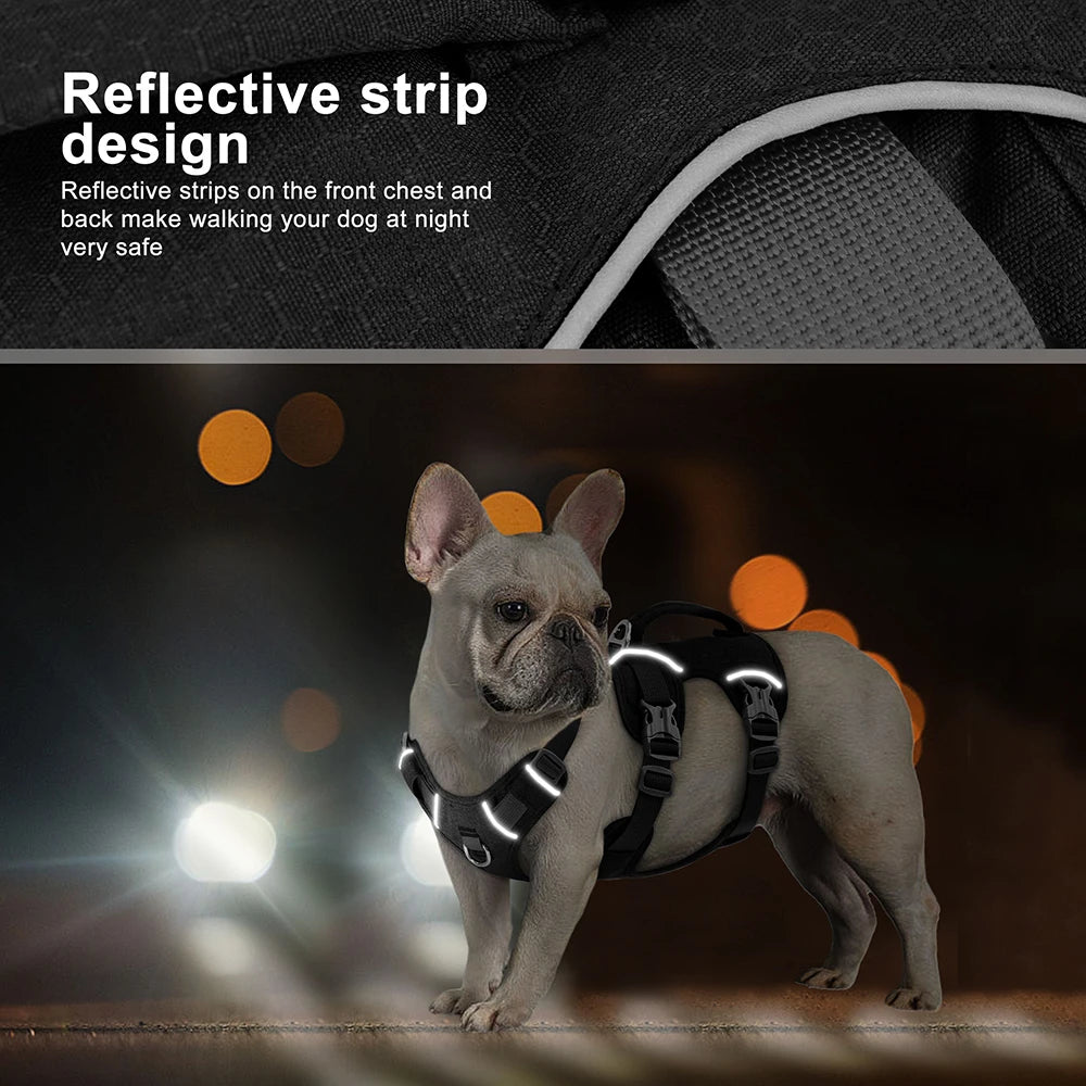 Escape-Proof Reflective Dog Harness – Adjustable Vest with Handle