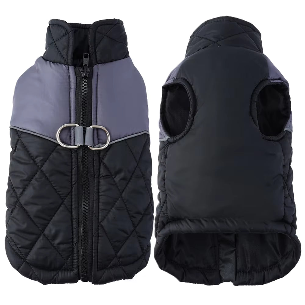 Winter Waterproof Dog Coat – Reflective Jacket for Large Dogs.
